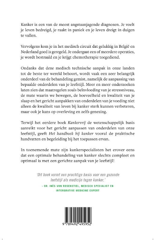 Achterkant van Het handboek bij kanker