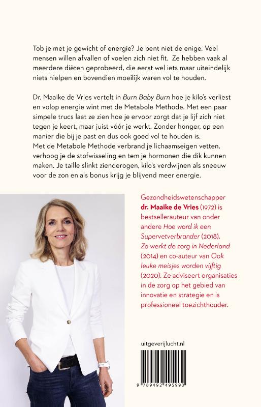 Achterkant van Burn baby burn