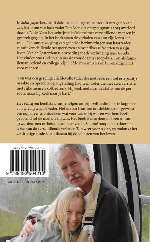Achterkant van Salut papa!