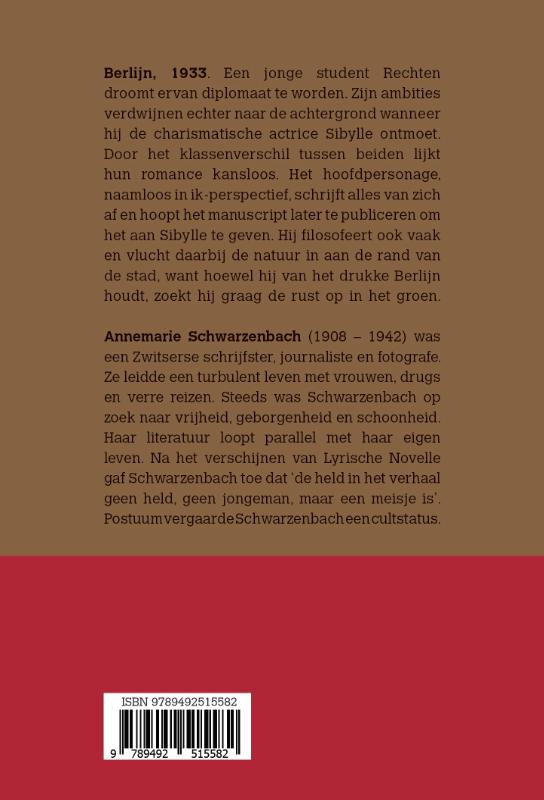 Achterkant van Lyrische novelle