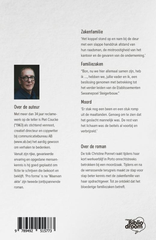 Achterkant van Pro forma