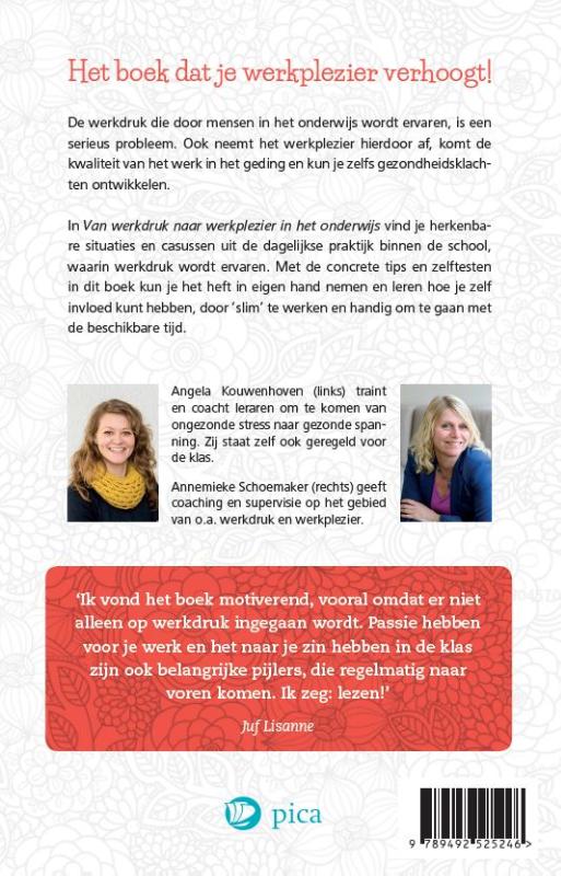 Achterkant van Van werkdruk naar werkplezier in het onderwijs