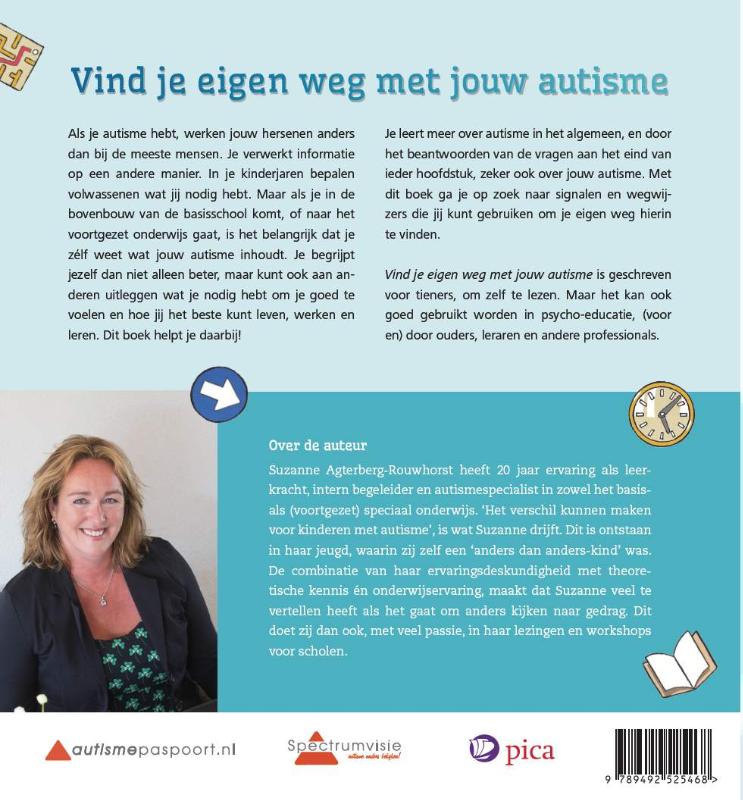 Achterkant van Vind je eigen weg met jouw autisme