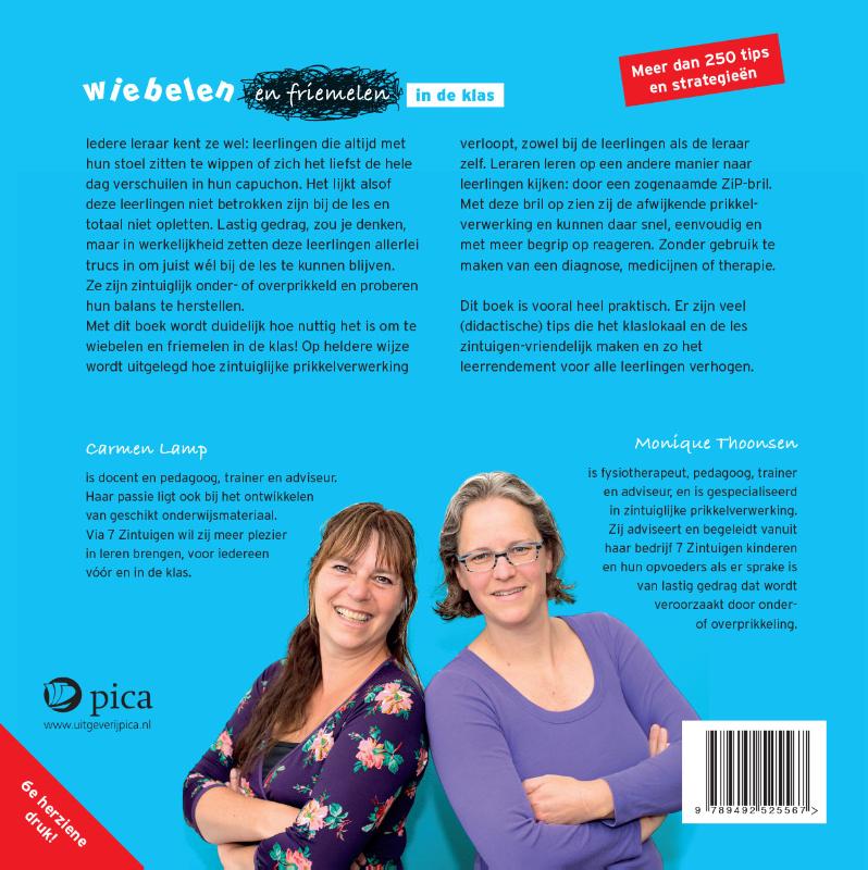 Achterkant van Wiebelen en friemelen in de klas