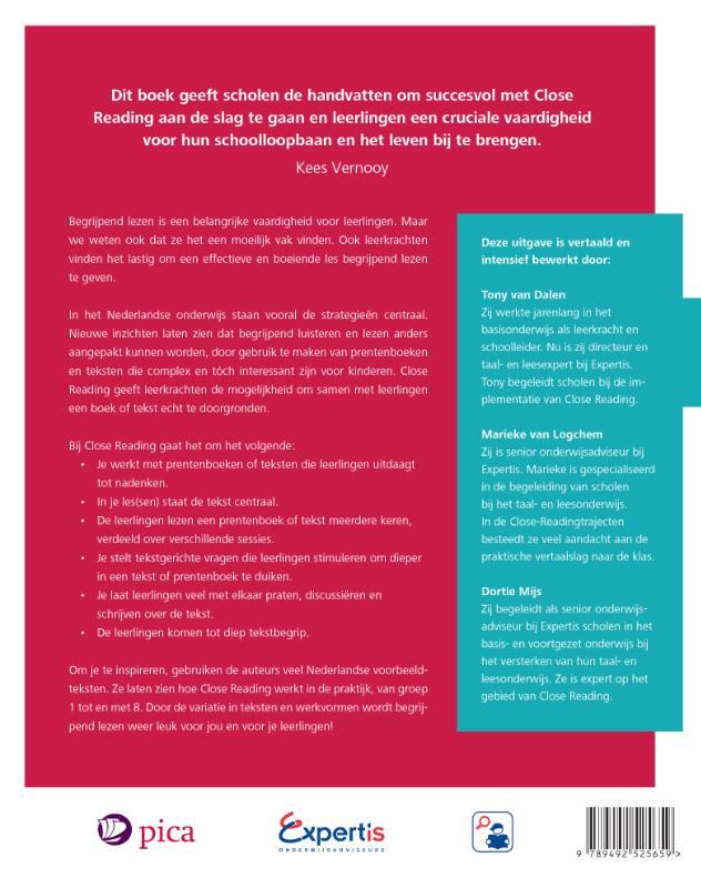 Achterkant van Close reading