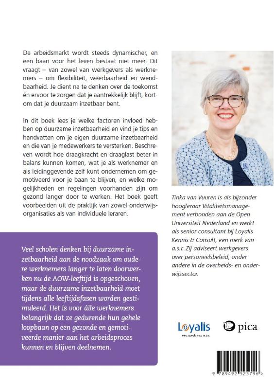 Achterkant van Een leven lang vitaal in het onderwijs