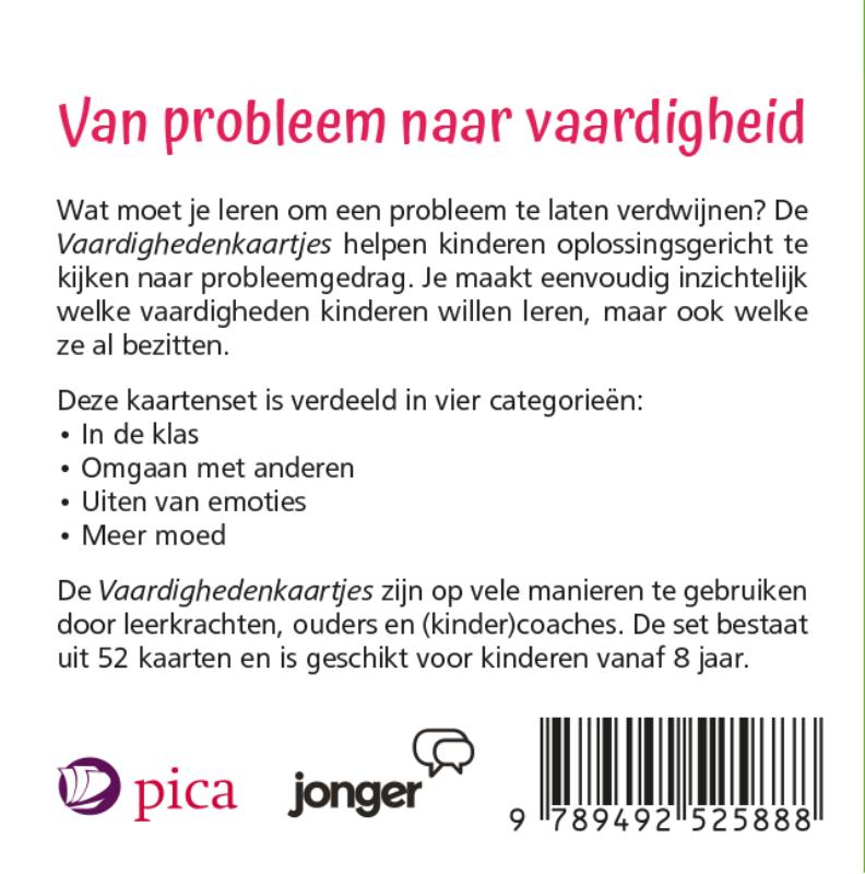 Achterkant van Vaardighedenkaartjes