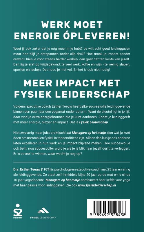 Achterkant van Managers op het matje