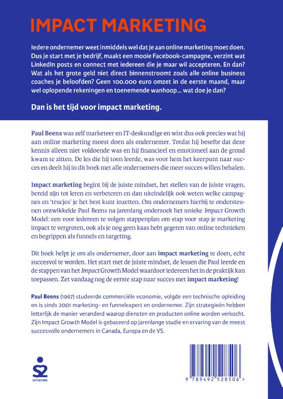 Achterkant van Impact marketing