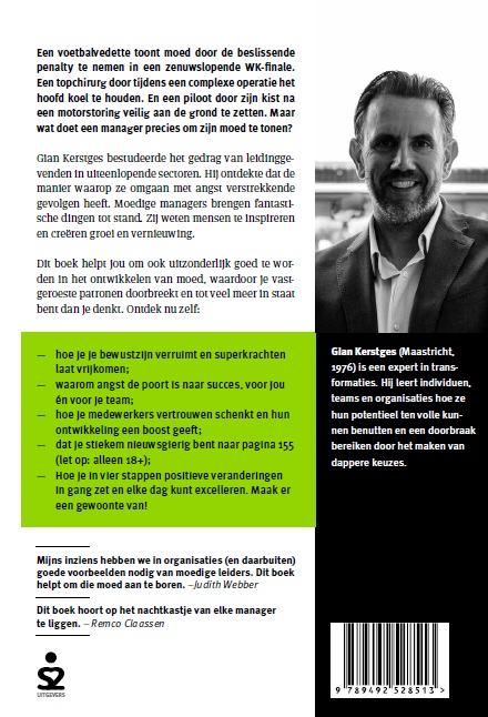Achterkant van De moedige manager