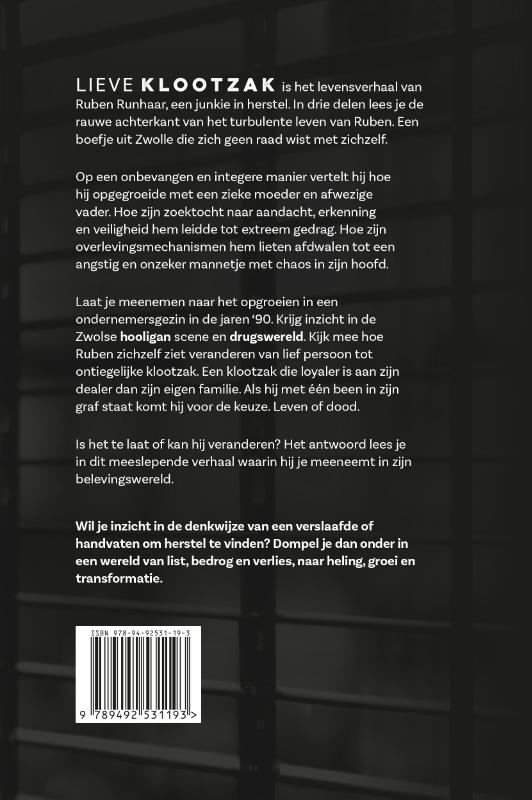 Achterkant van Lieve Klootzak