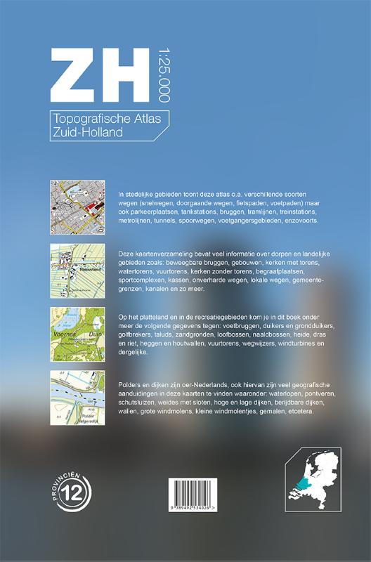 Achterkant van Topografische Atlas Noord-Holland