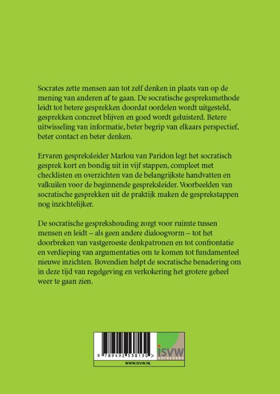 Achterkant van Socratisch gesprek voor beginners