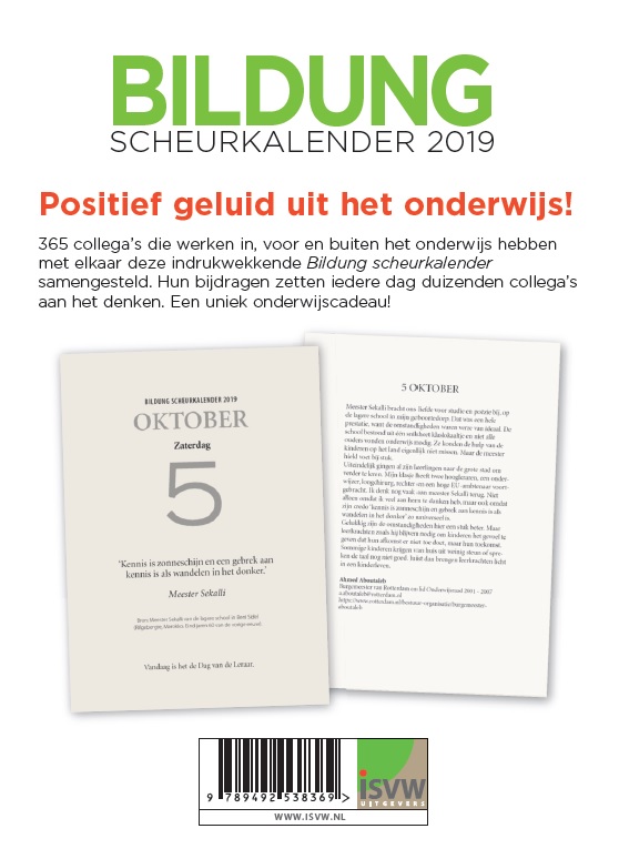 Achterkant van Bildung scheurkalender 2019