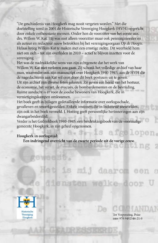 Achterkant van Hoogkerk in oorlogstijd