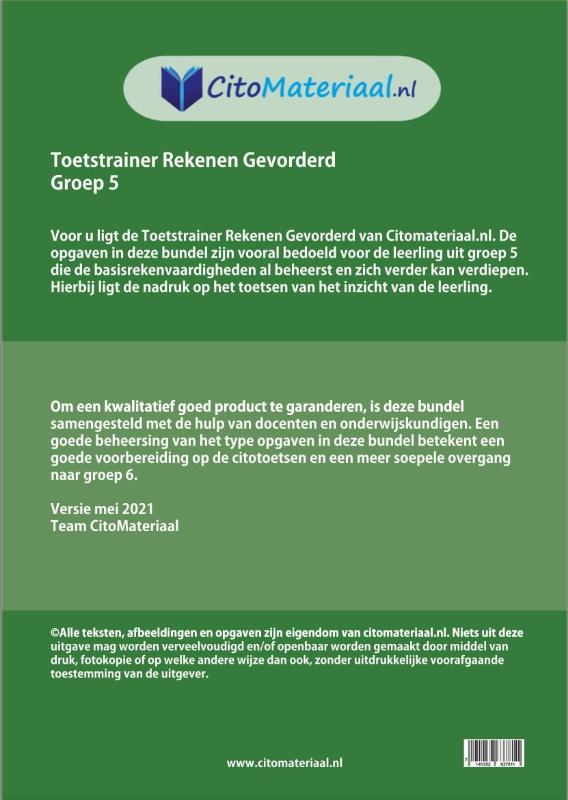 Achterkant van groep 5 gevorderd