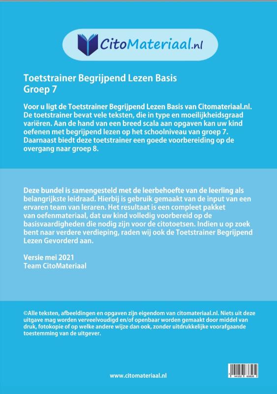 Achterkant van groep 7 basis