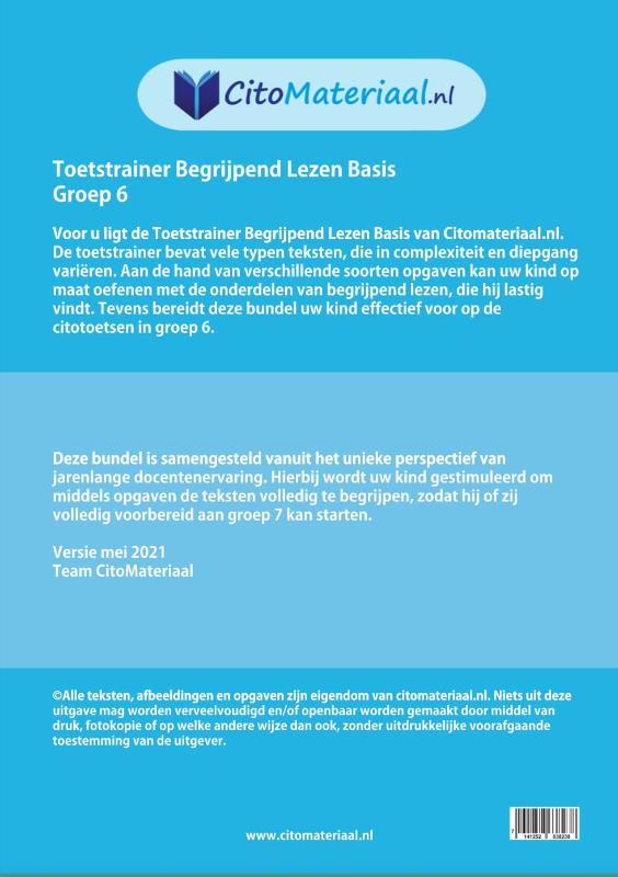 Achterkant van groep 6 basis