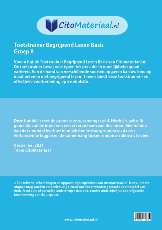 Achterkant van basis groep 8