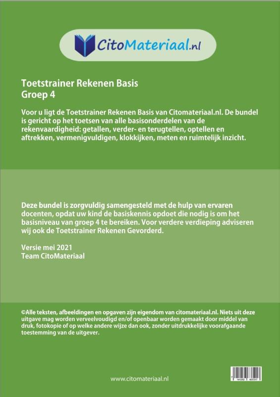 Achterkant van Groep 4 basis