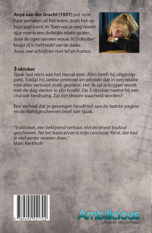 Achterkant van 3 oktober