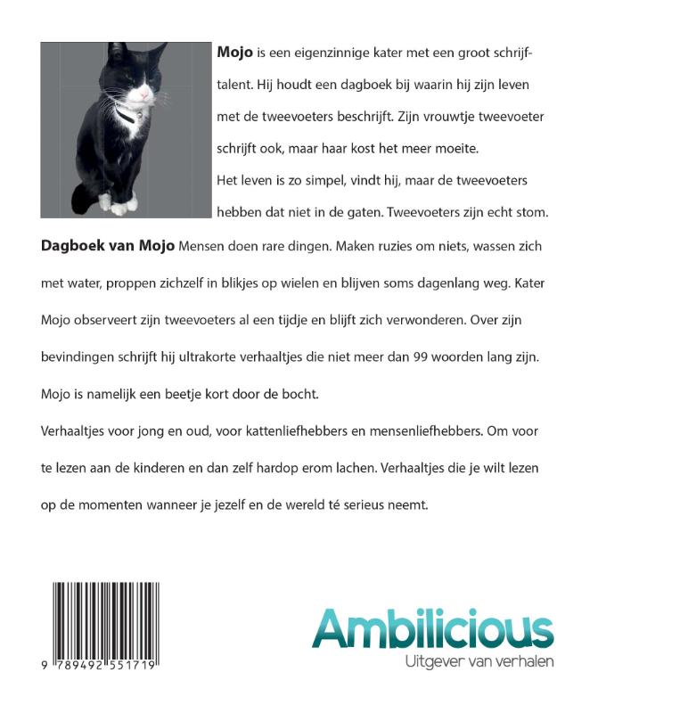 Achterkant van Dagboek van Mojo
