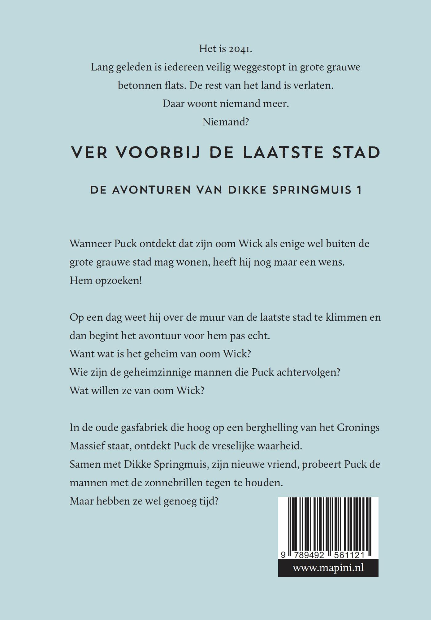 Achterkant van Ver voorbij de laatste stad