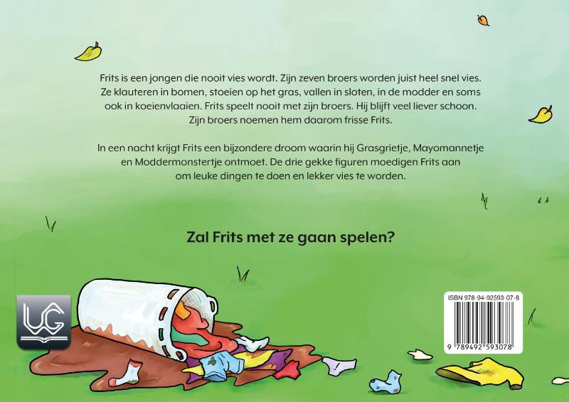 Achterkant van Frisse Frits in Viezevlekjesland