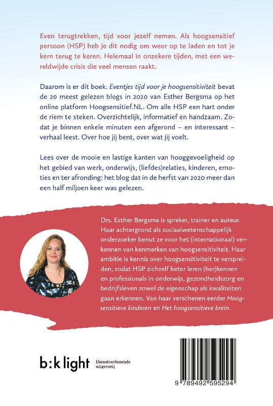 Achterkant van Eventjes tijd voor je hoogsensitiviteit