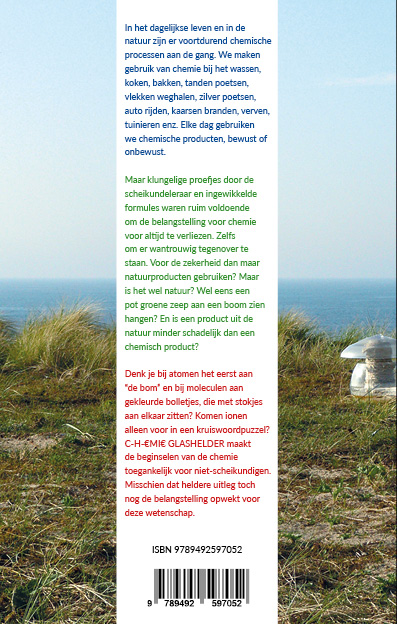 Achterkant van Chemie glashelder