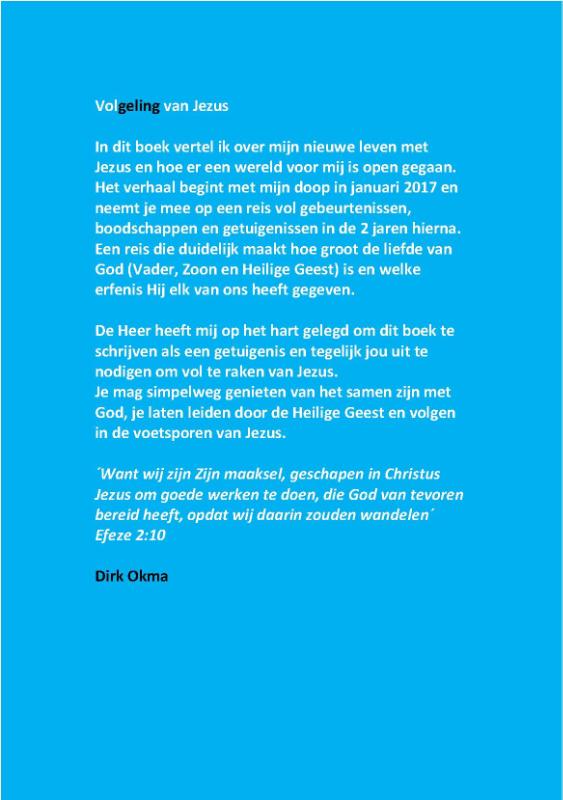 Achterkant van Volgeling van Jezus