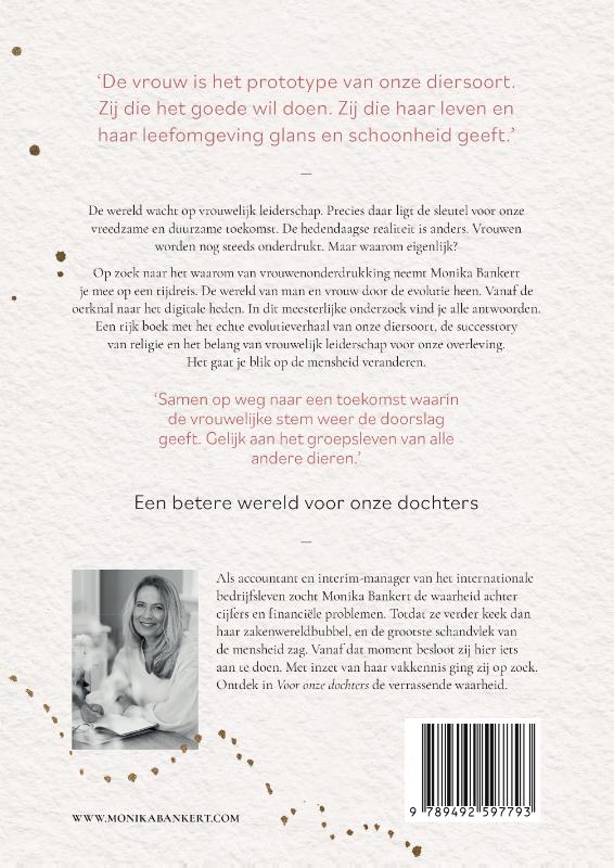 Achterkant van Voor onze dochters