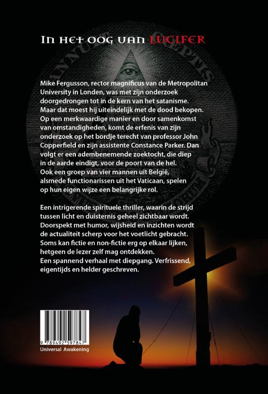 Achterkant van In het oog van Lucifer