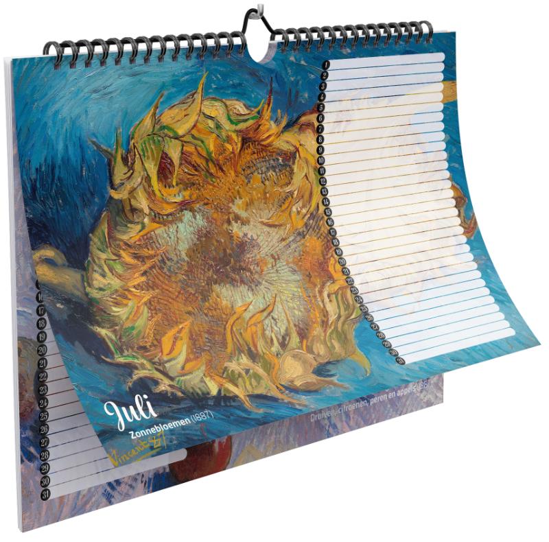 Achterkant van Verjaardagskalender De mooiste schilderijen van Van Gogh