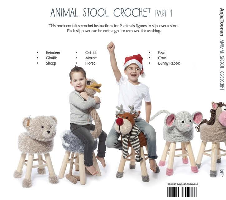 Achterkant van Animal Stool crochet part 1