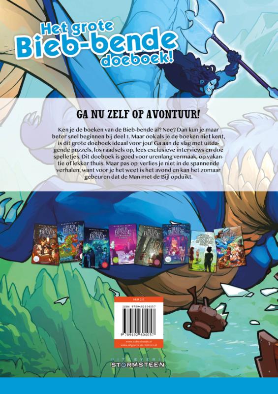 Achterkant van Het grote Bieb-bende doeboek!