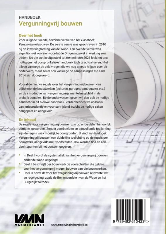 Achterkant van Handboek