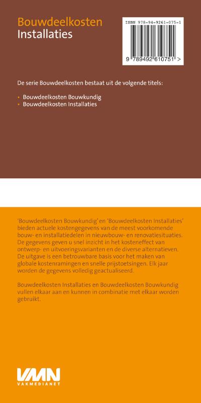 Achterkant van Bouwdeelkosten Installaties 2020