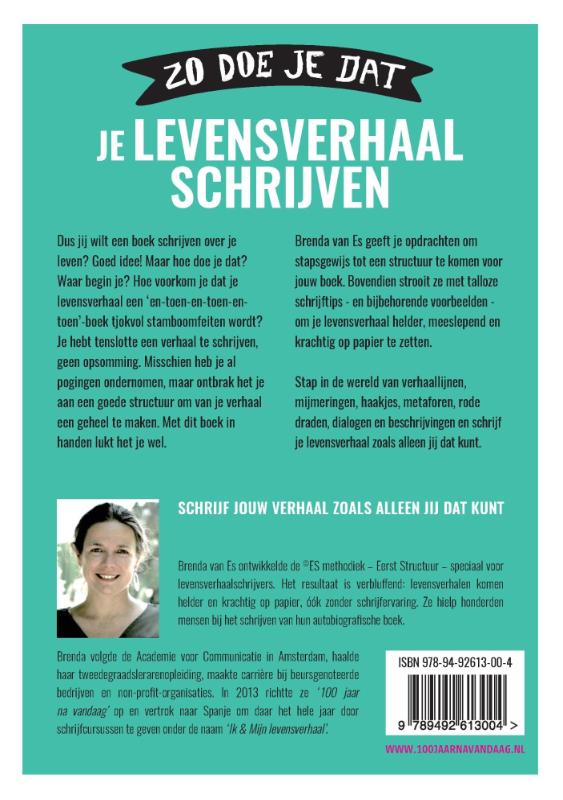 Achterkant van Zo doe je dat, je levensverhaal schrijven
