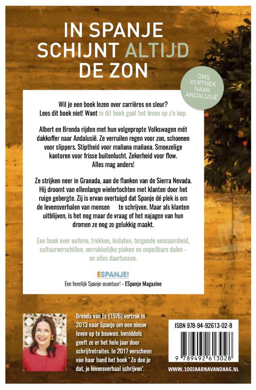 Achterkant van In Spanje schijnt altijd de zon