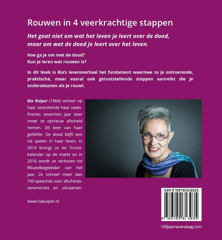 Achterkant van Rouwen over leven