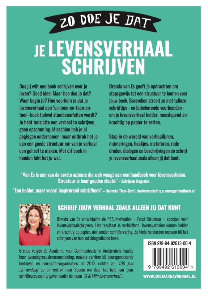 Achterkant van Zo doe je dat, je levensverhaal schrijven