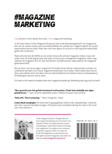 Achterkant van MagazineMarketing