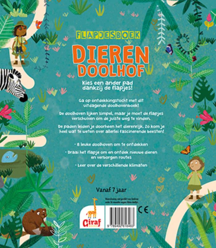 Achterkant van Flapjesboek: Dierendoolhof