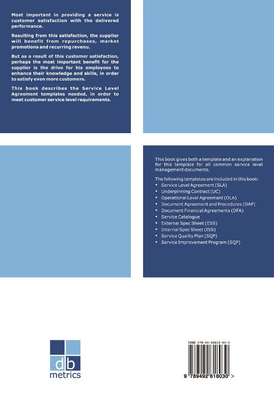 Achterkant van SLA Templates