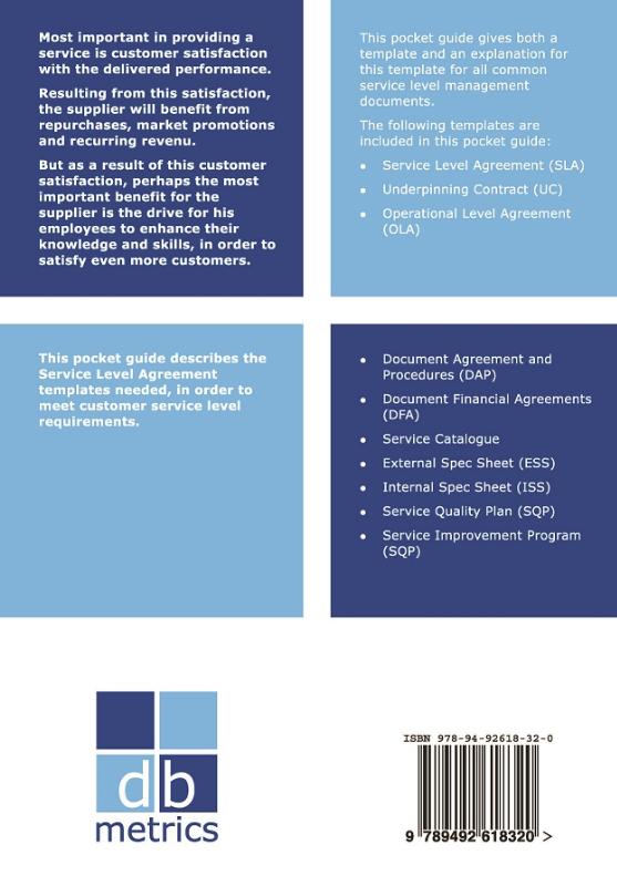 Achterkant van SLA Templates - Pocket Guide