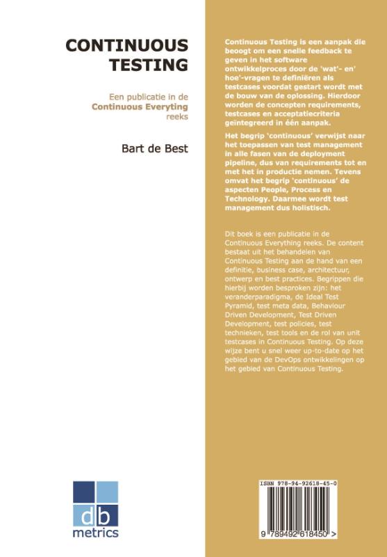 Achterkant van Continuous Testing