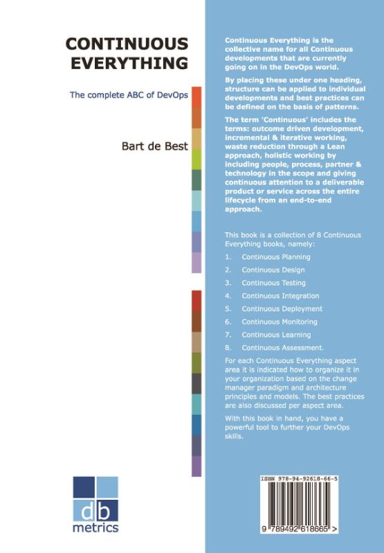 Achterkant van DevOps Continuous Everything UK