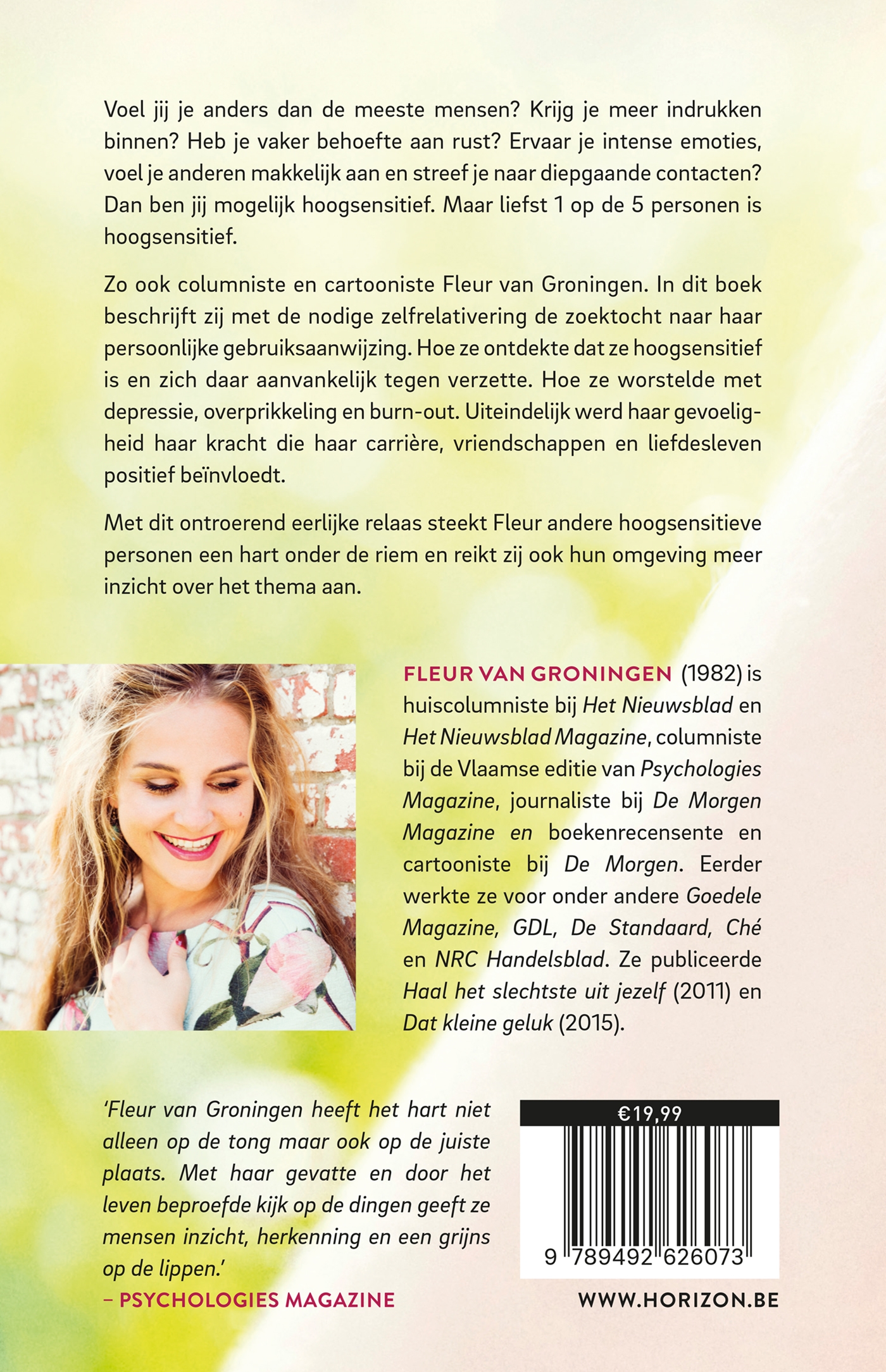 Achterkant van Leven zonder filter