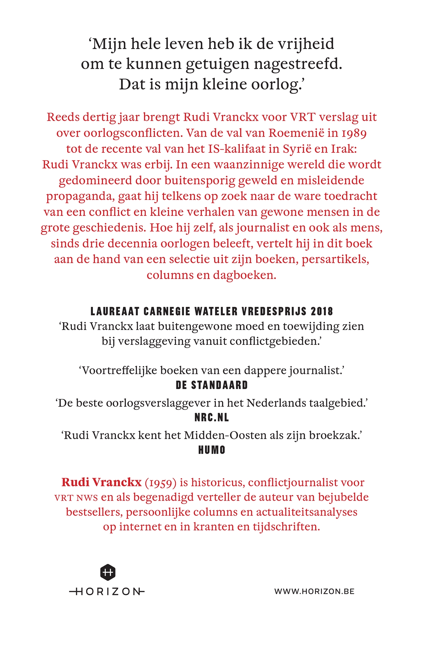 Achterkant van Mijn kleine oorlog